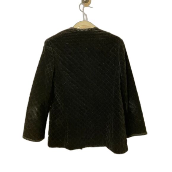 Vintage quilted black velvet jacket - Picture 2 of 5